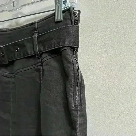 Anthropologie Free People Livin’ It Up Belted Denim Pencil Skirt Women’s 10 - Picture 5 of 12